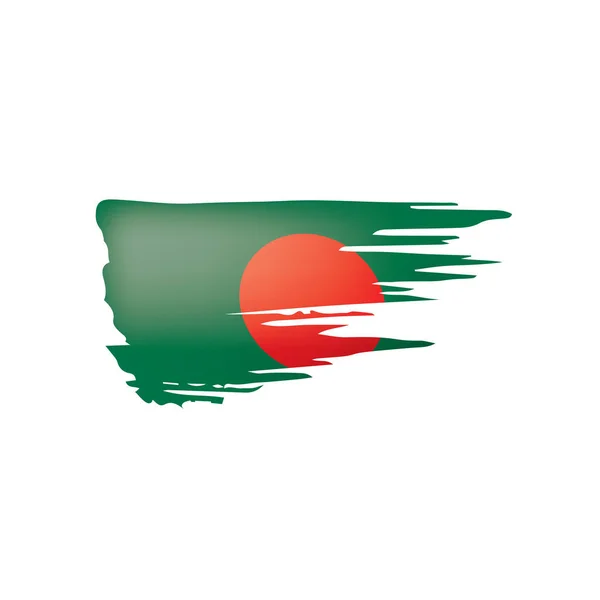 Bangladesz flaga, wektor ilustracja na białym tle — Wektor stockowy