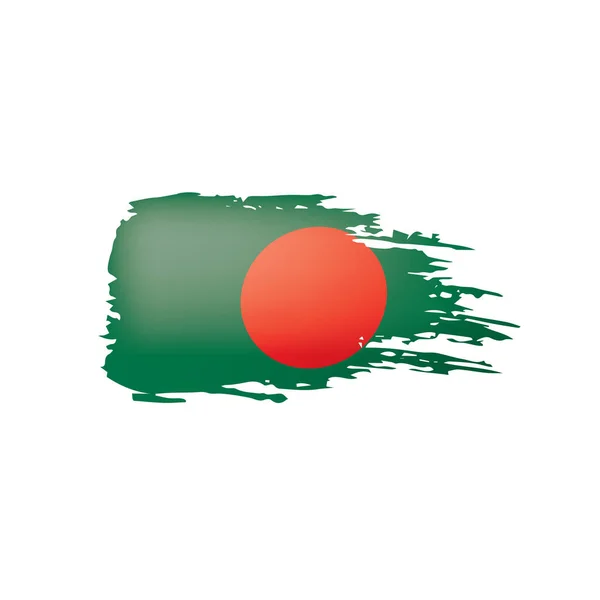 Drapeau du Bangladesh, illustration vectorielle sur fond blanc — Image vectorielle