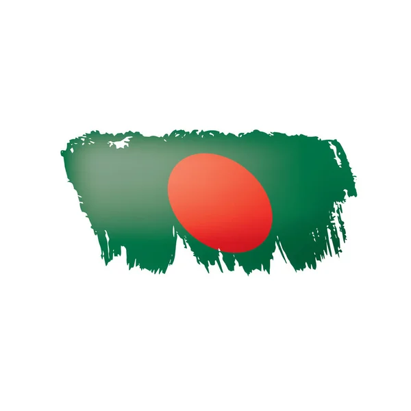 Bandiera Bangladesh, illustrazione vettoriale su sfondo bianco — Vettoriale Stock
