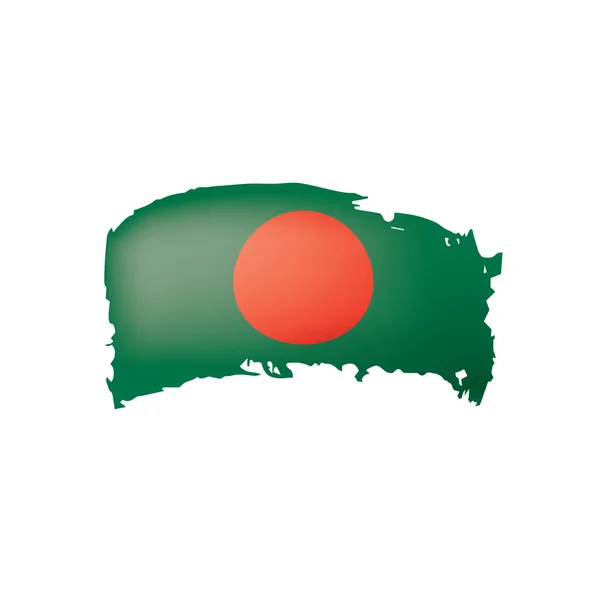 Bangladesh flagga, vektor illustration på en vit bakgrund — Stock vektor