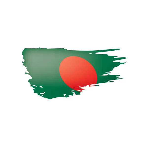 Bandera de Bangladesh, ilustración vectorial sobre fondo blanco — Vector de stock