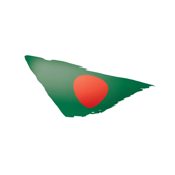 Drapeau du Bangladesh, illustration vectorielle sur fond blanc — Image vectorielle