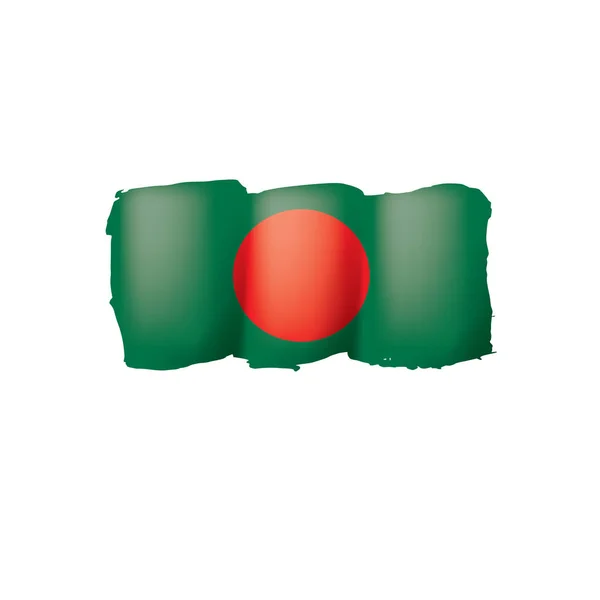 Drapeau du Bangladesh, illustration vectorielle sur fond blanc — Image vectorielle