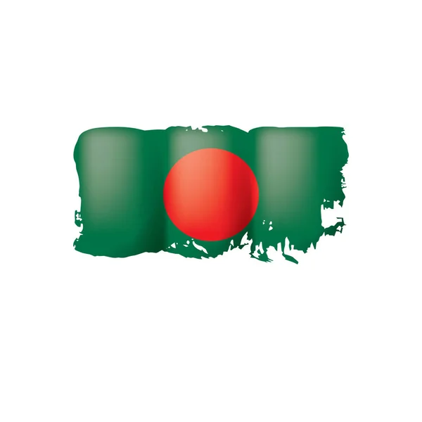 Bandera de Bangladesh, ilustración vectorial sobre fondo blanco — Vector de stock