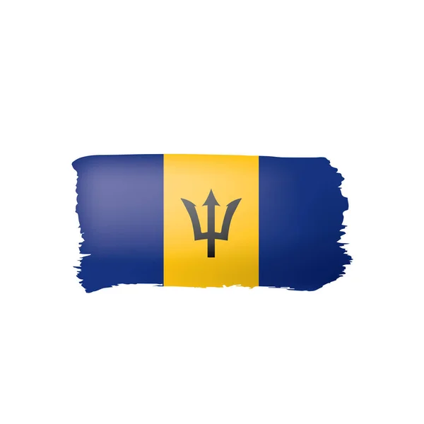 Bandeira de Barbados, ilustração vetorial sobre um fundo branco —  Vetores de Stock