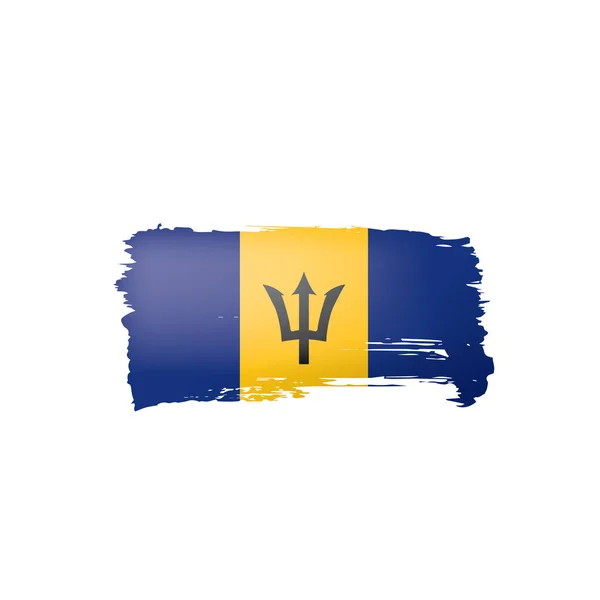 Bandeira de Barbados, ilustração vetorial sobre um fundo branco — Vetor de Stock