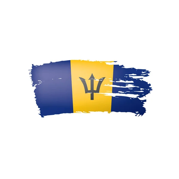 Bandiera Barbados, illustrazione vettoriale su sfondo bianco — Vettoriale Stock