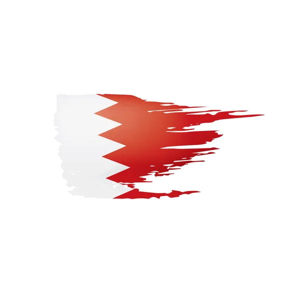 Bahrain Flagge, Vektordarstellung auf weißem Hintergrund — Stockvektor