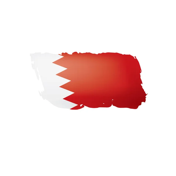 Flaga Bahrajnu, ilustracja wektora na białym tle — Wektor stockowy