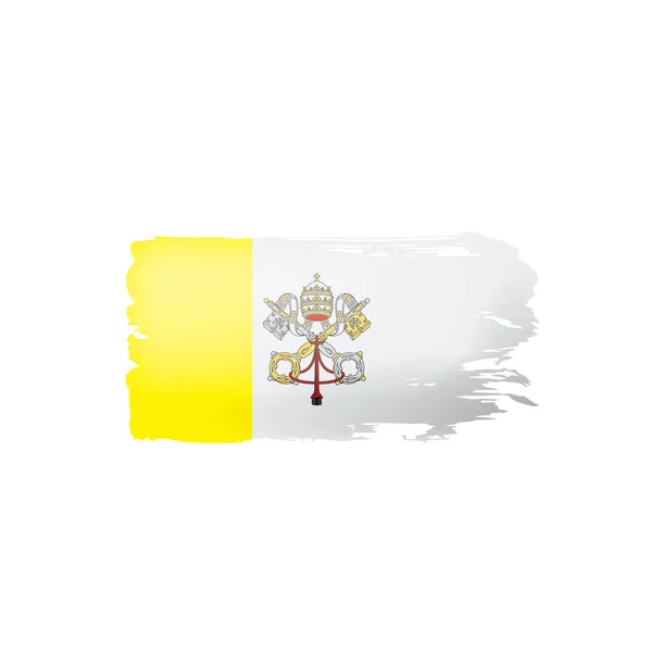Drapeau du Vatican, illustration vectorielle sur fond blanc — Image vectorielle