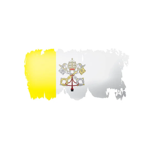 Bandiera Vaticana, illustrazione vettoriale su sfondo bianco — Vettoriale Stock