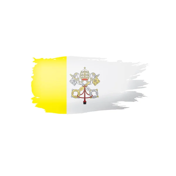Σημαία Βατικανού, διανυσματική απεικόνιση σε λευκό φόντο — Διανυσματικό Αρχείο
