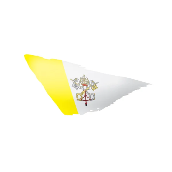 バチカンの旗白い背景のベクトルイラスト — ストックベクタ