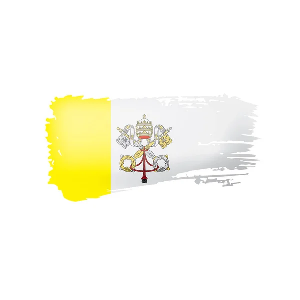 Drapeau du Vatican, illustration vectorielle sur fond blanc — Image vectorielle