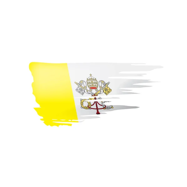 Bandeira do Vaticano, ilustração vetorial sobre um fundo branco — Vetor de Stock