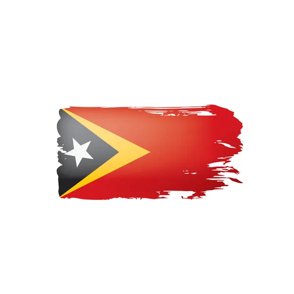 Osttimor-Flagge, Vektorabbildung auf weißem Hintergrund — Stockvektor