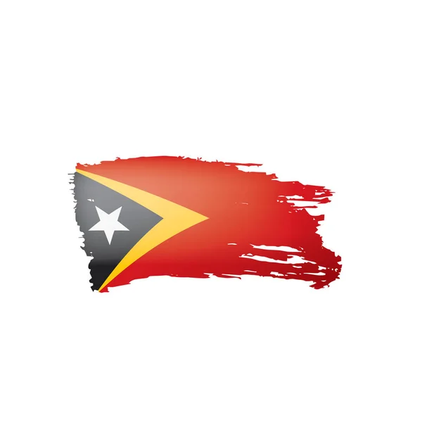 Východní timor vlajka, vektorové ilustrace na bílém pozadí — Stockový vektor