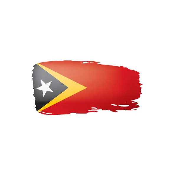 Bandera de Timor Oriental, ilustración vectorial sobre fondo blanco — Vector de stock