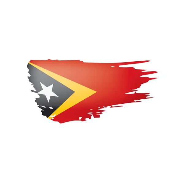 Osttimor-Flagge, Vektorabbildung auf weißem Hintergrund — Stockvektor