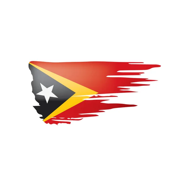 Východní timor vlajka, vektorové ilustrace na bílém pozadí — Stockový vektor