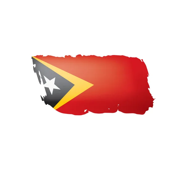 Oost timor vlag, vector illustratie op een witte achtergrond — Stockvector