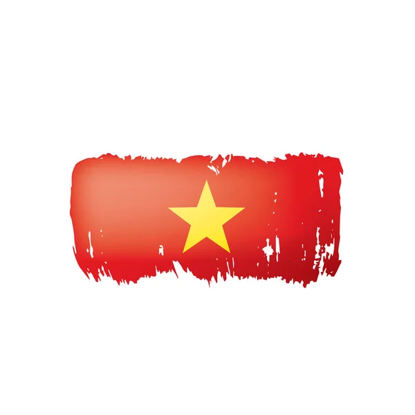 Flaga Wietnamu, ilustracja wektora na białym tle — Wektor stockowy