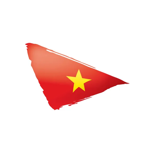 Vietnam-Flagge, Vektordarstellung auf weißem Hintergrund — Stockvektor