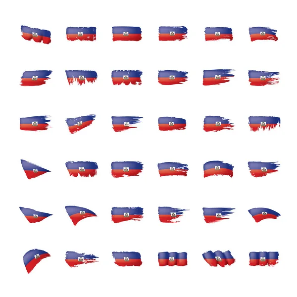 Bandiera Haiti, illustrazione vettoriale su sfondo bianco — Vettoriale Stock