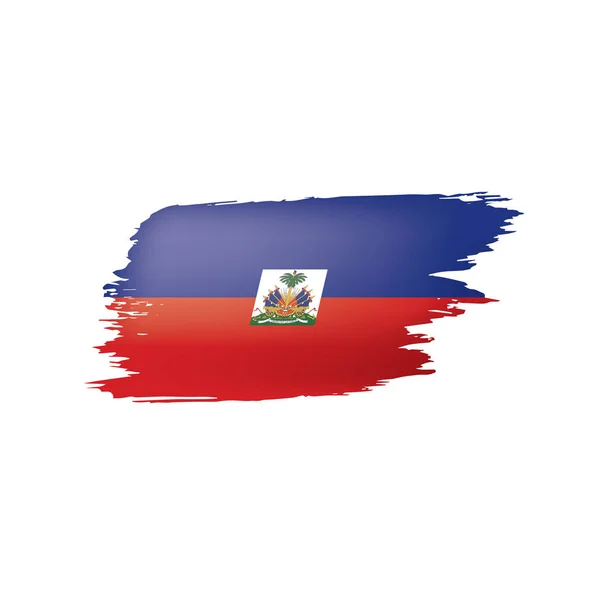 Haiti-Flagge, Vektorabbildung auf weißem Hintergrund — Stockvektor