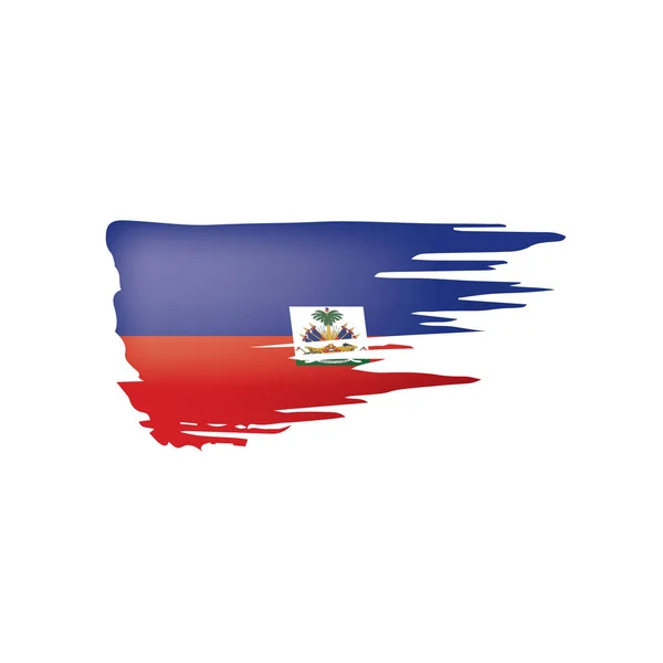 Haïti vlag, vector illustratie op een witte achtergrond — Stockvector