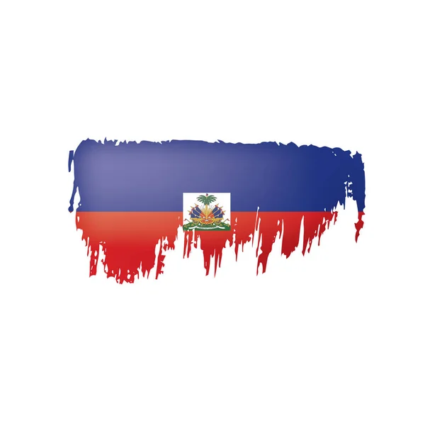 Bandera de Haití, ilustración vectorial sobre fondo blanco — Archivo Imágenes Vectoriales