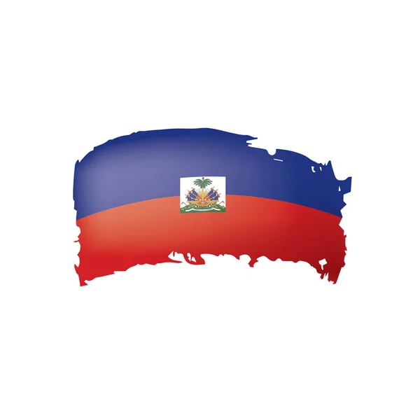 Haiti-Flagge, Vektorabbildung auf weißem Hintergrund — Stockvektor