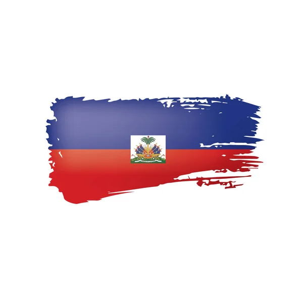 Bandera de Haití, ilustración vectorial sobre fondo blanco — Archivo Imágenes Vectoriales