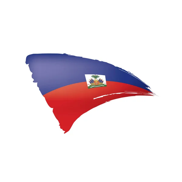 Haïti vlag, vector illustratie op een witte achtergrond — Stockvector