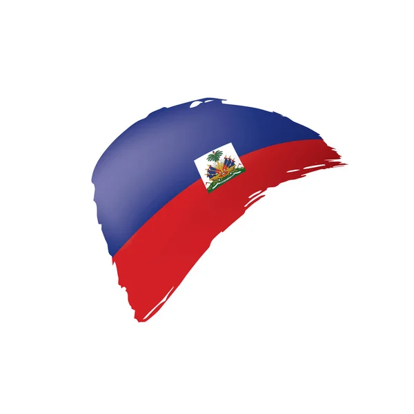 Haiti-Flagge, Vektorabbildung auf weißem Hintergrund — Stockvektor