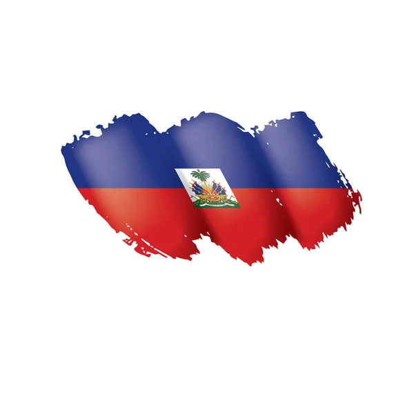 ธงเฮติ ภาพเวกเตอร์บนพื้นหลังสีขาว — ภาพเวกเตอร์สต็อก