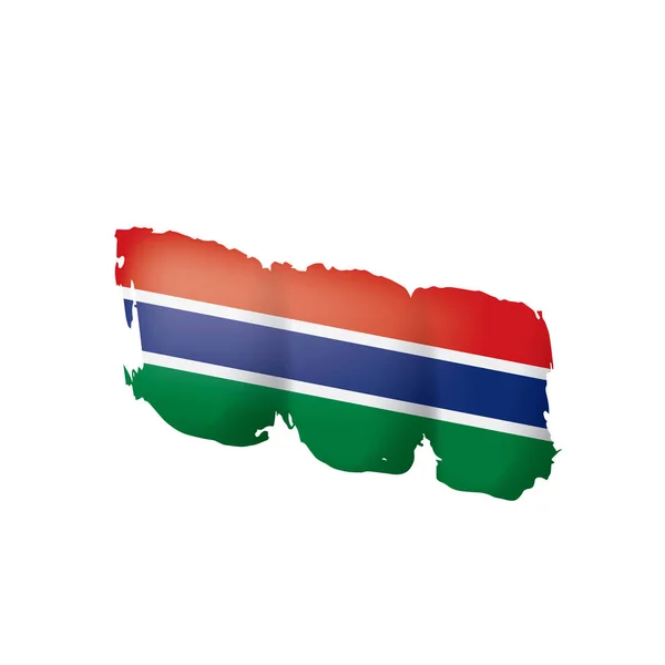 Gambia flagga, vektor illustration på en vit bakgrund — Stock vektor
