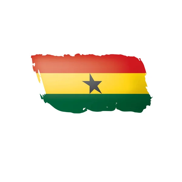 Flaga Ghany, ilustracja wektora na białym tle — Wektor stockowy