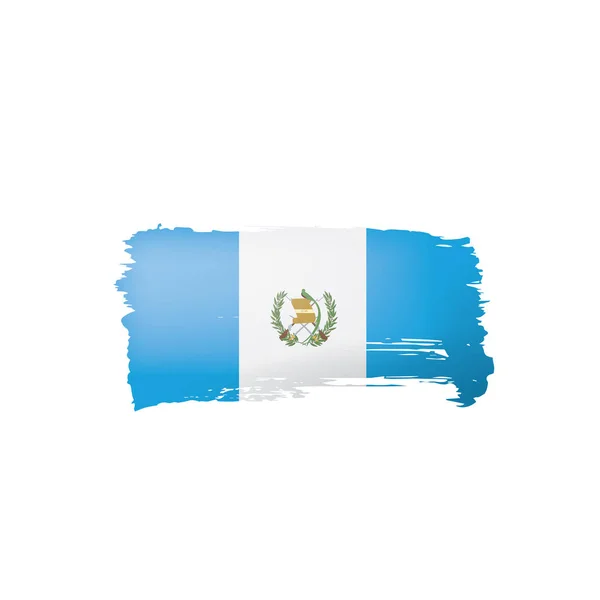 Bandera de Guatemala, ilustración vectorial sobre fondo blanco — Vector de stock