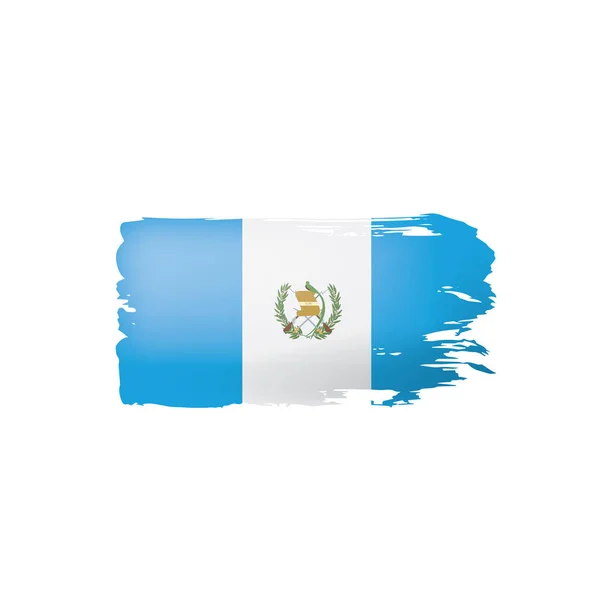 Guatemala zászló, egy fehér háttér vektor illusztráció — Stock Vector