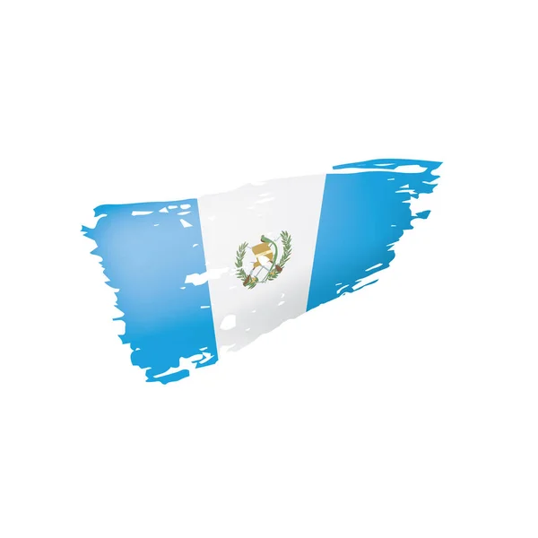 Bandera de Guatemala, ilustración vectorial sobre fondo blanco — Vector de stock