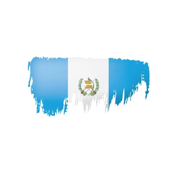 Bandera de Guatemala, ilustración vectorial sobre fondo blanco — Vector de stock
