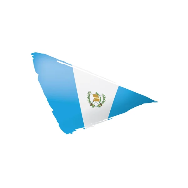 Guatemaltekische Flagge, Vektorabbildung auf weißem Hintergrund — Stockvektor