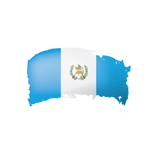 Guatemala Flagga Vektorillustration Vit Bakgrund — Stock vektor