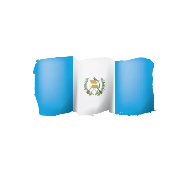 危地马拉旗子, 矢量例证在白色背景 — 图库矢量图片