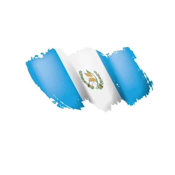 Bandera de Guatemala, ilustración vectorial sobre fondo blanco — Vector de stock