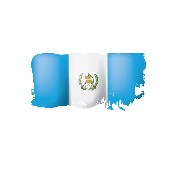 危地马拉旗子, 矢量例证在白色背景 — 图库矢量图片