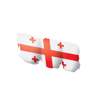 Georgia bayrak, beyaz bir arka plan üzerinde vektör çizim