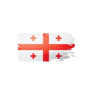 Georgia bayrak, beyaz bir arka plan üzerinde vektör çizim