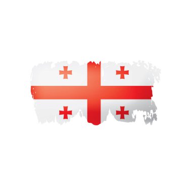 Georgia bayrak, beyaz bir arka plan üzerinde vektör çizim